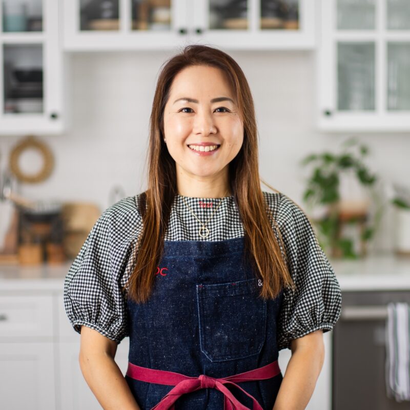 Namiko Chen in a kitchen, inspired by her recent Japan travel, prepares a dish she learned on her journey.